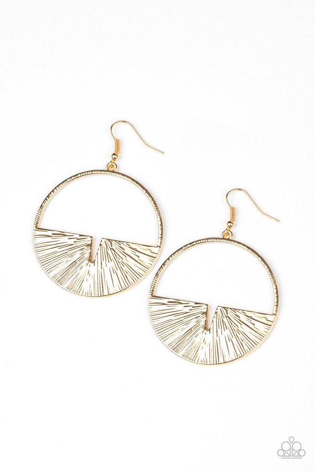 Reimagined Refinement - Gold - Paparazzi Earring Image