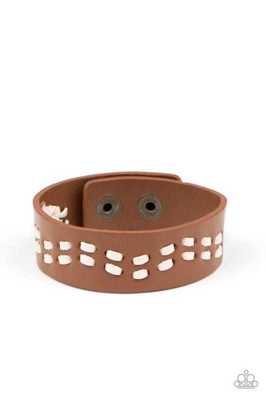Leather Is My Favorite Color - Brown - Paparazzi Bracelet Image