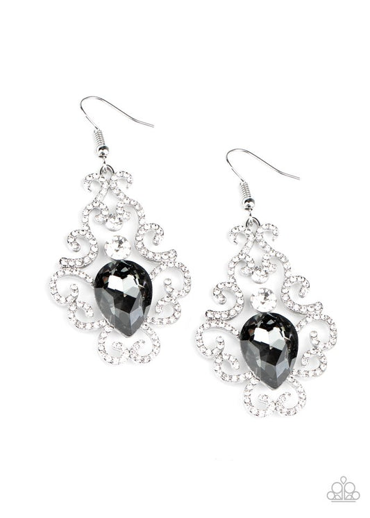 Happily Ever AFTERGLOW - Silver - Paparazzi Earring Image