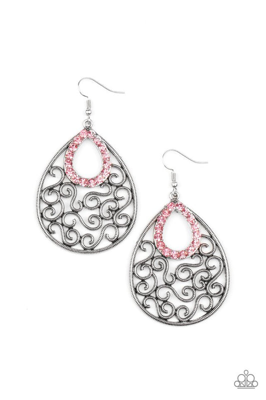 Seize The Stage - Pink - Paparazzi Earring Image