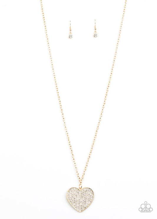 Have To Learn The HEART Way - Gold - Paparazzi Necklace Image