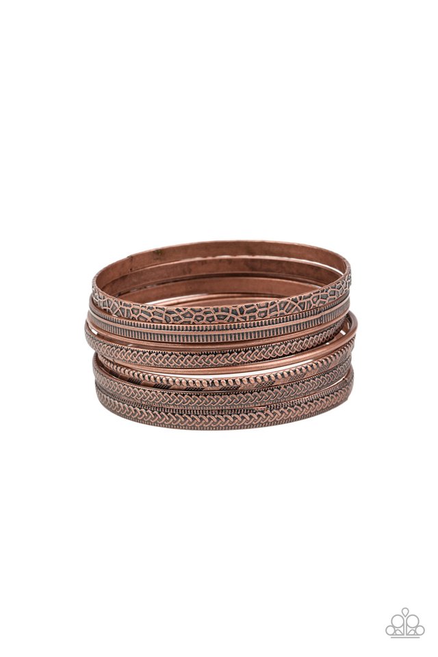 Relics On Repeat - Copper - Paparazzi Bracelet Image