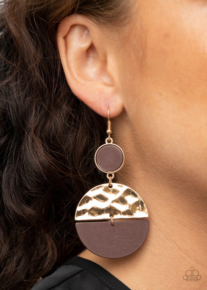 Natural Element - Gold - Paparazzi Earring Image