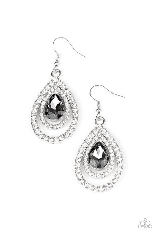 So The Story GLOWS - Silver - Paparazzi Earring Image