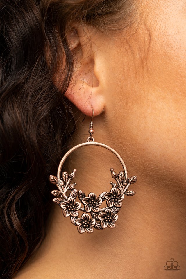 Eden Essence - Copper - Paparazzi Earring Image