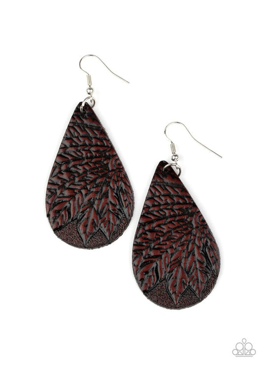 Everyone Remain PALM! - Brown - Paparazzi Earring Image
