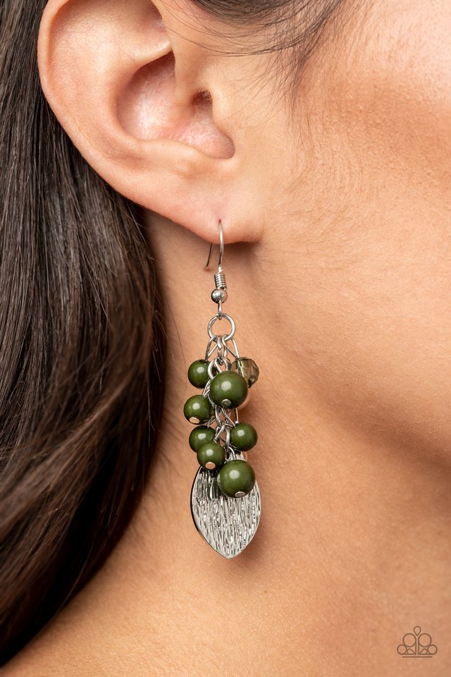 Fruity Finesse - Green - Paparazzi Earring Image