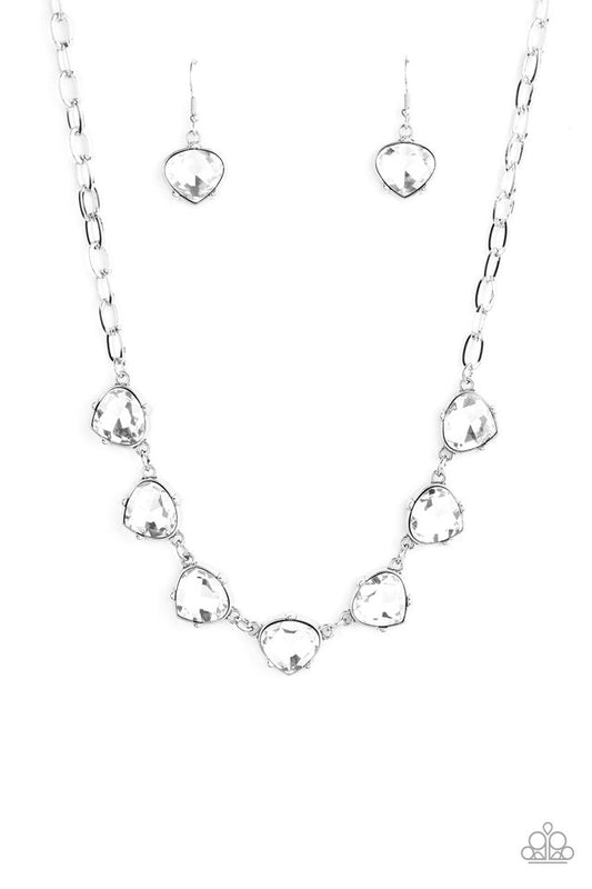Star Quality Sparkle - White - Paparazzi Necklace Image