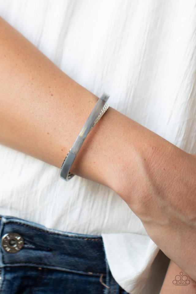 HAUTE On The Trail - Silver - Paparazzi Bracelet Image