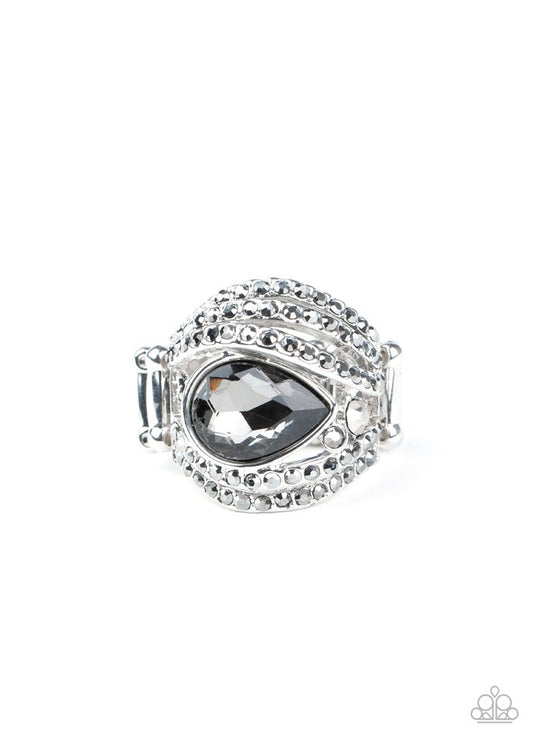 Stepping Up The Glam - Silver - Paparazzi Ring Image