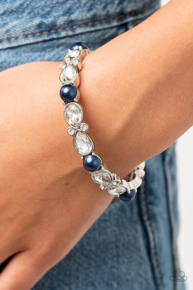 Frosted Finery - Blue - Paparazzi Bracelet Image