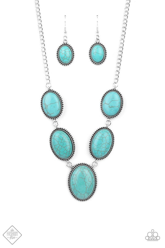 River Valley Radiance - Blue - Paparazzi Necklace Image