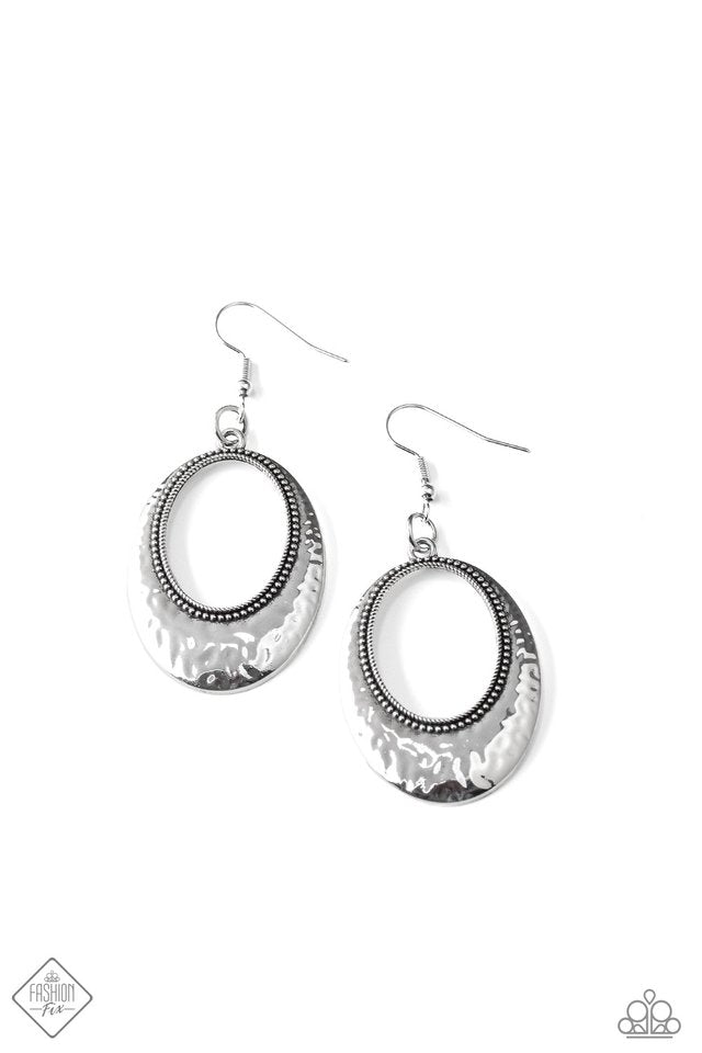 Tempest Texture - Silver - Paparazzi Earring Image