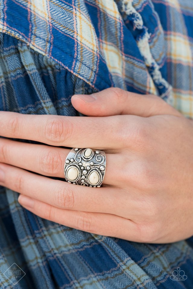 Modern Mountain Ranger - White - Paparazzi Ring Image