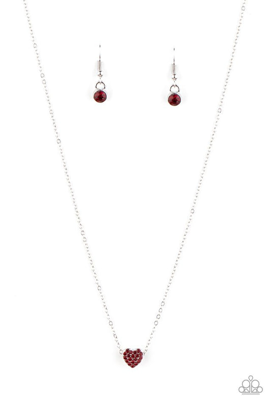 Hit Em Where It HEARTS - Red - Paparazzi Necklace Image
