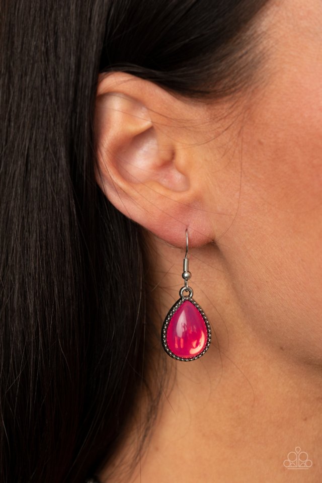Opal Auras - Pink - Paparazzi Necklace Image