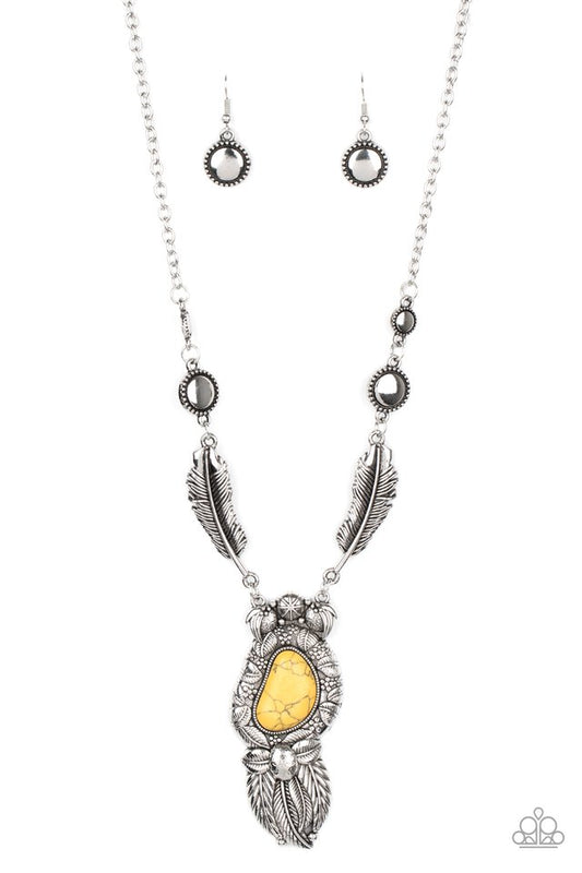 Ruler of The Roost - Yellow - Paparazzi Necklace Image