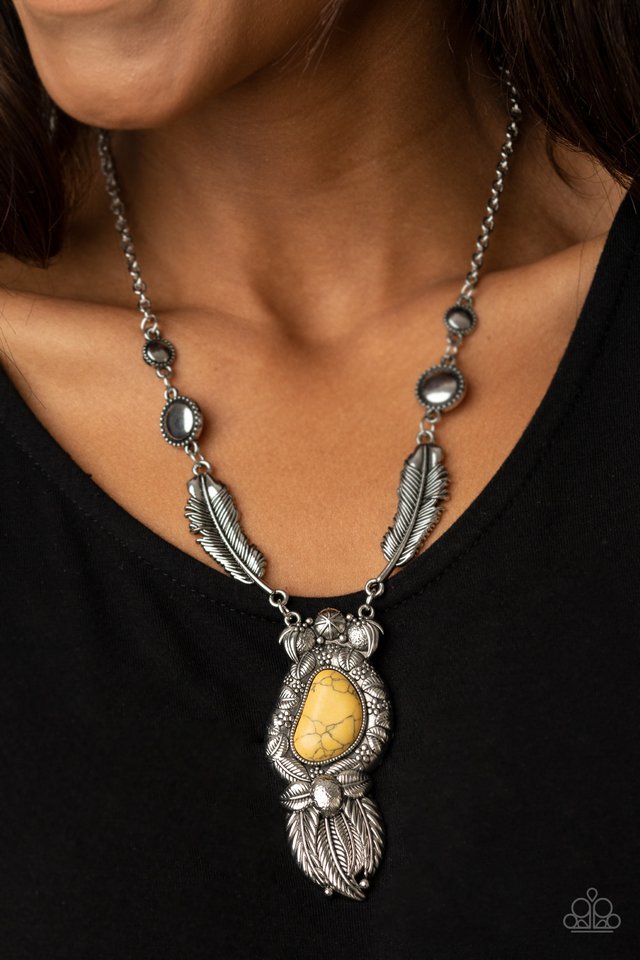 Ruler of The Roost - Yellow - Paparazzi Necklace Image