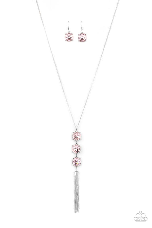 GLOW Me The Money! - Pink - Paparazzi Necklace Image