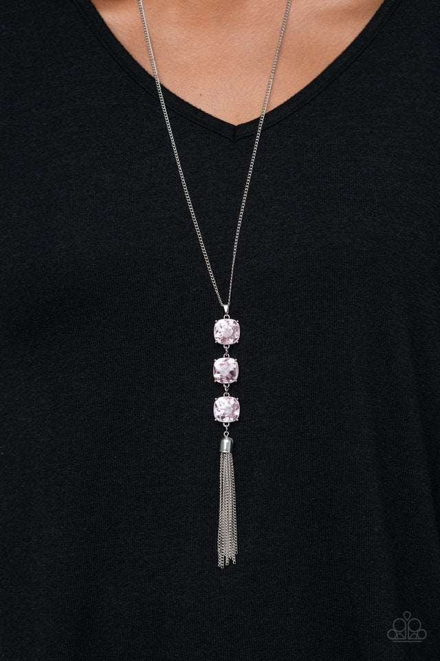 GLOW Me The Money! - Pink - Paparazzi Necklace Image