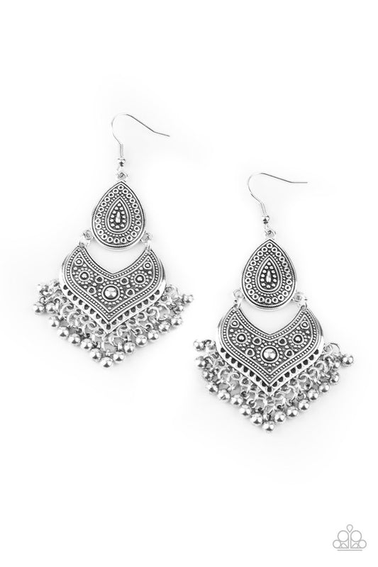 Music To My Ears - Silver - Paparazzi Earring Image