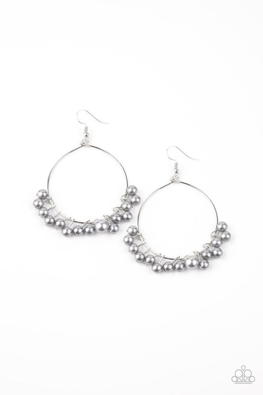 Things Are Looking UPSCALE - Silver - Paparazzi Earring Image