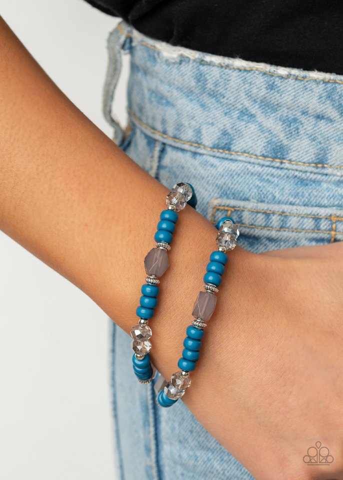 Delightfully Dainty - Blue - Paparazzi Bracelet Image