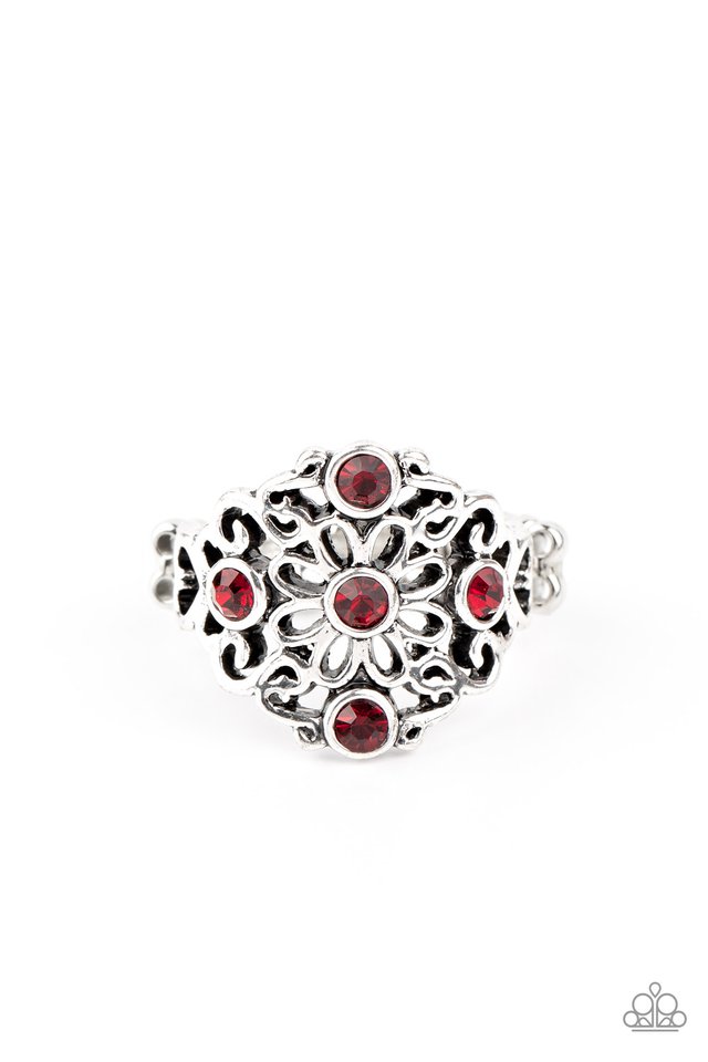 One DAISY At A Time - Red - Paparazzi Ring Image
