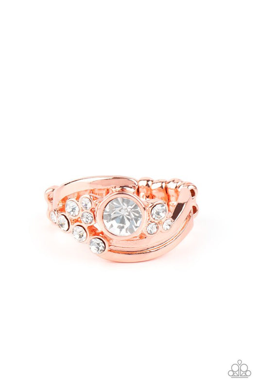 GLOW a Fuse - Copper - Paparazzi Ring Image