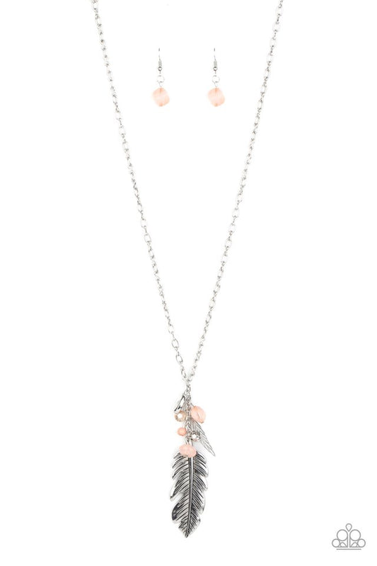 Feather Flair - Pink - Paparazzi Necklace Image