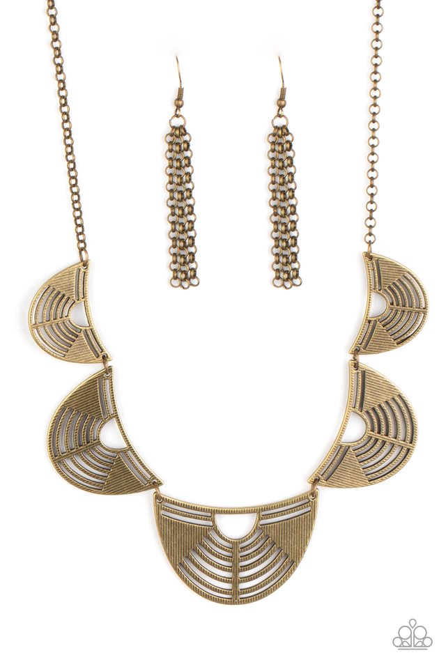 Record-Breaking Radiance - Brass - Paparazzi Necklace Image