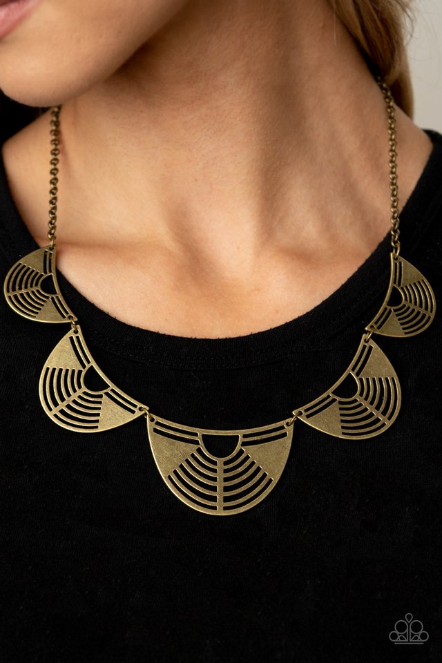 Record-Breaking Radiance - Brass - Paparazzi Necklace Image