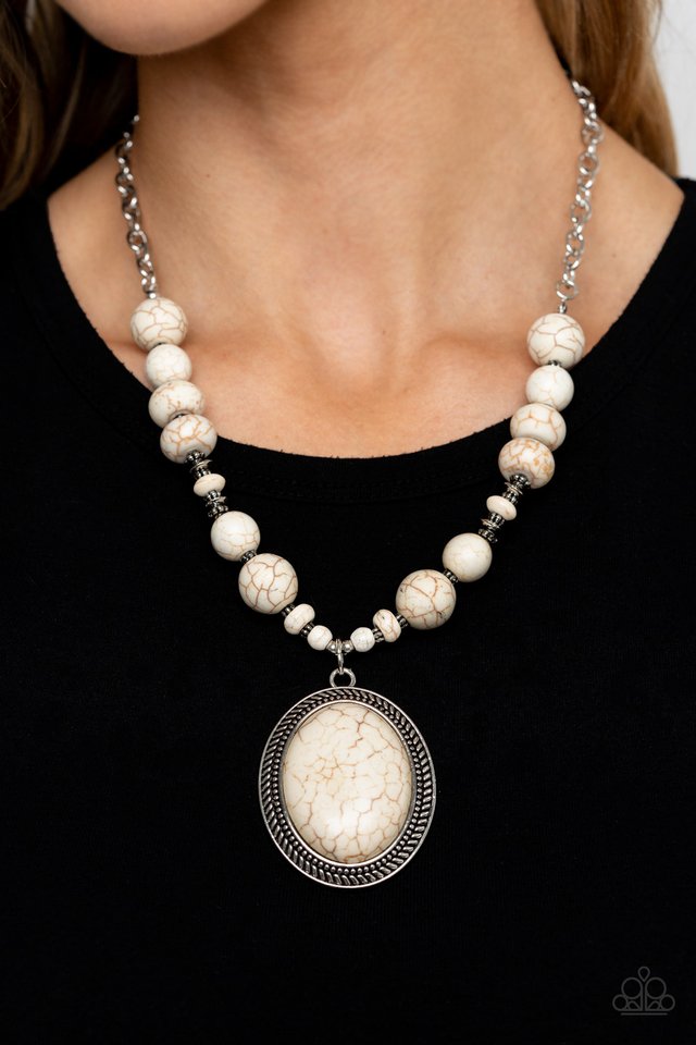 Home Sweet HOMESTEAD - White - Paparazzi Necklace Image