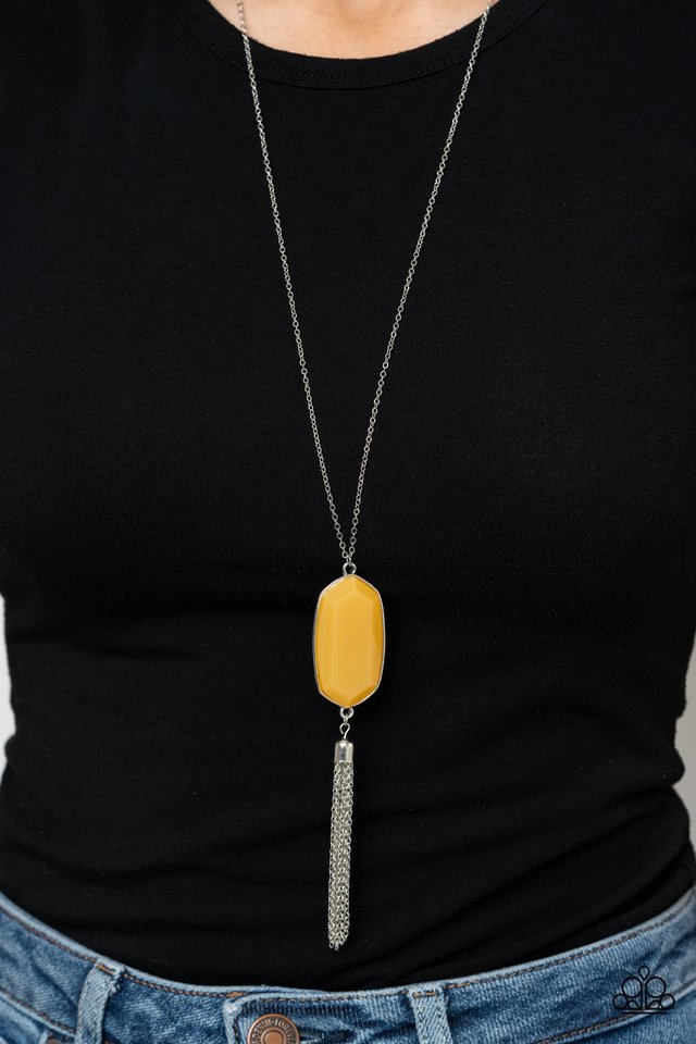 Got A Good Thing GLOWING - Yellow - Paparazzi Necklace Image