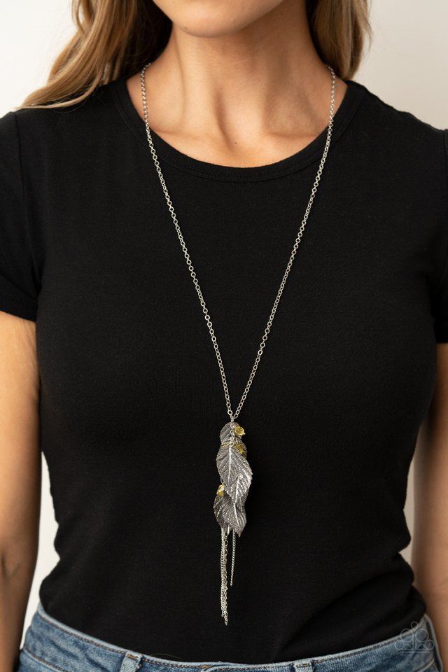 I Be-LEAF - Yellow - Paparazzi Necklace Image