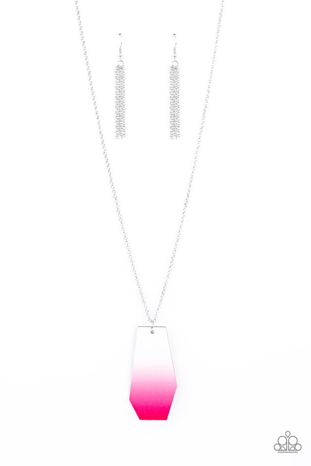 Watercolor Skies - Pink - Paparazzi Necklace Image