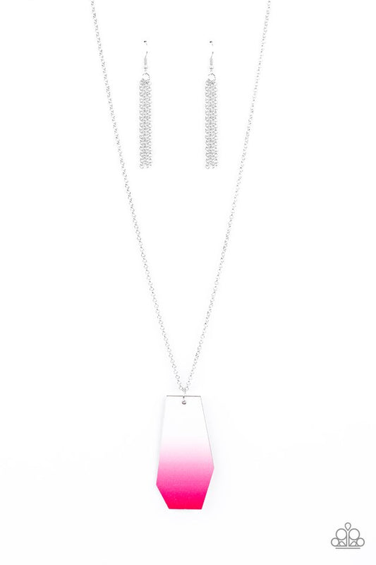 Watercolor Skies - Pink - Paparazzi Necklace Image
