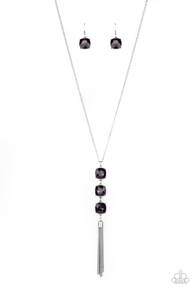 GLOW Me The Money! - Purple - Paparazzi Necklace Image