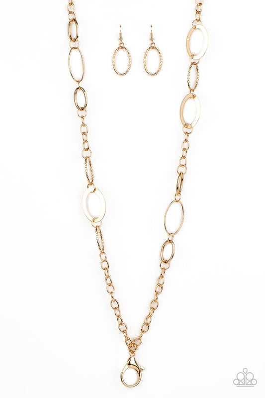 Casually Connected - Gold - Paparazzi Necklace Image