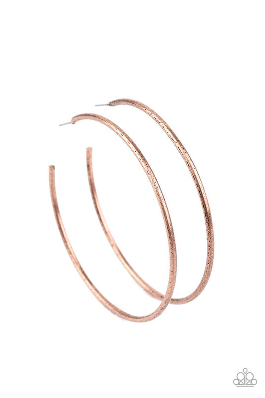 Rustic Roundabout - Copper - Paparazzi Earring Image