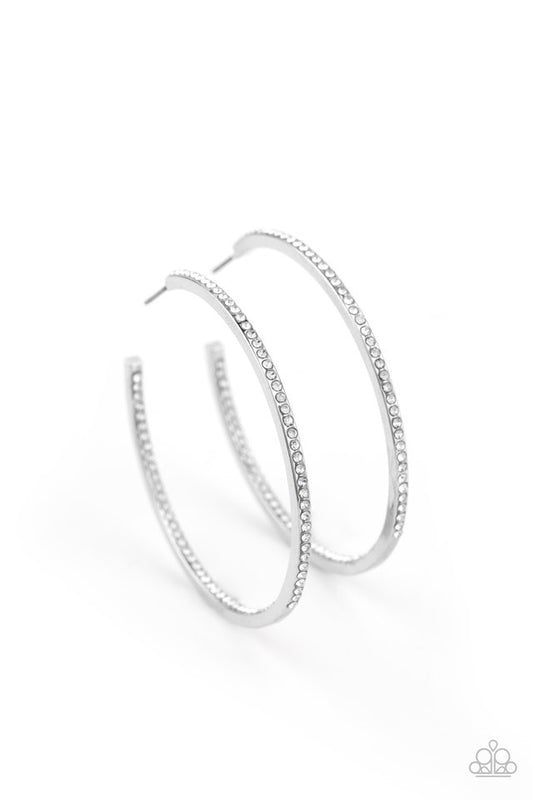 Marquee Magic - White - Paparazzi Earring Image