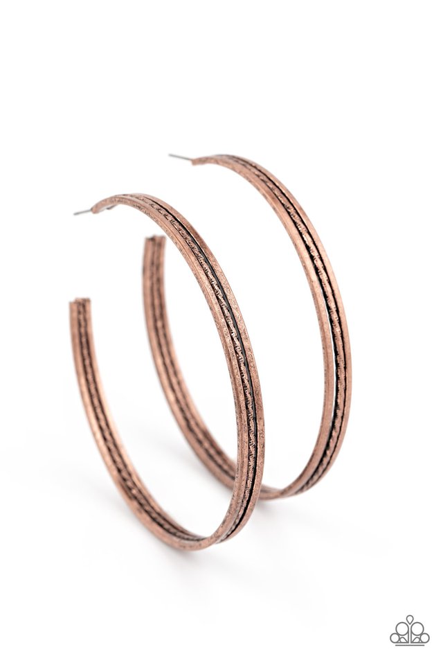 Midtown Marvel - Copper - Paparazzi Earring Image