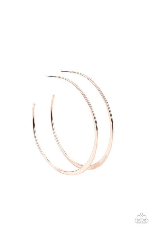 Dont Lose Your Edge - Rose Gold - Paparazzi Earring Image