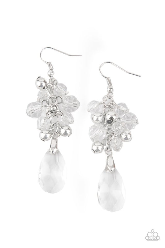 Before and AFTERGLOW - White - Paparazzi Earring Image