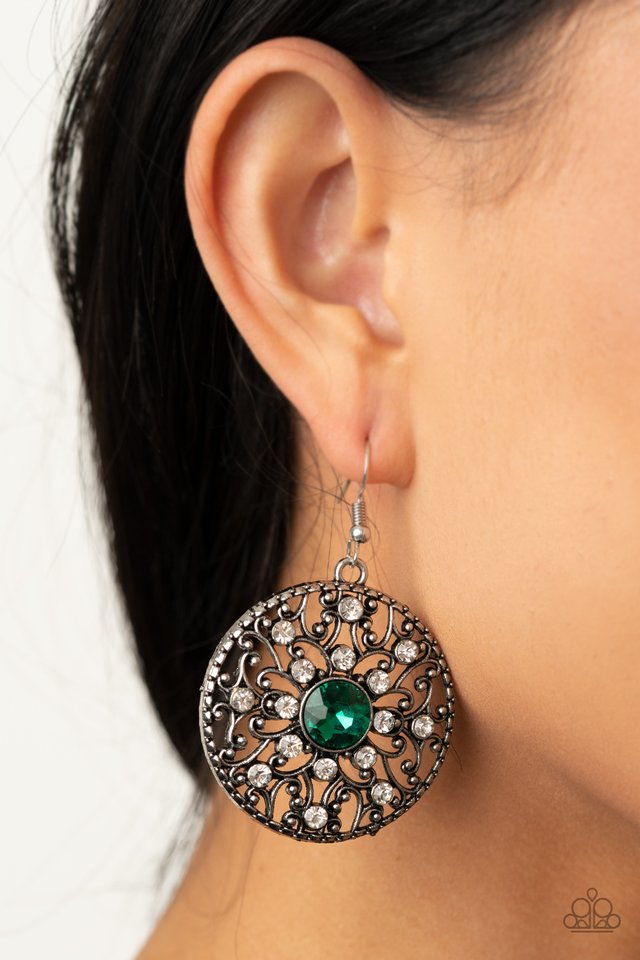 GLOW Your True Colors - Green - Paparazzi Earring Image