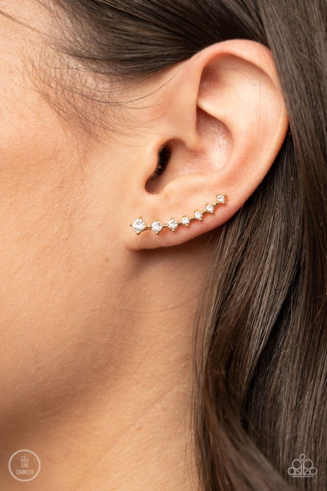 New Age Nebula - Gold - Paparazzi Earring Image