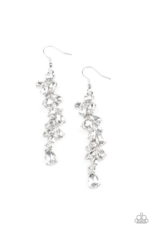 Unlimited Luster - White - Paparazzi Earring Image