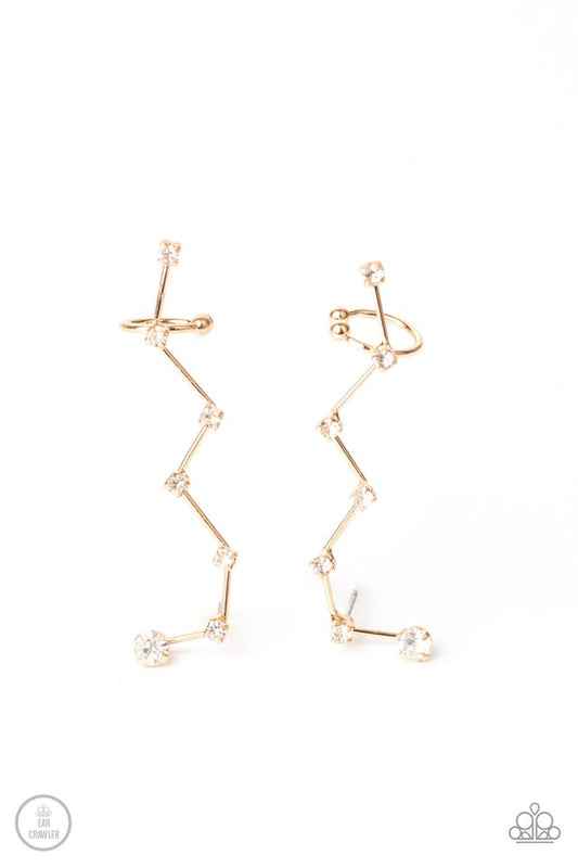 CONSTELLATION Prize - Gold - Paparazzi Earring Image