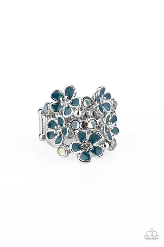Blooming Banquet - Blue - Paparazzi Ring Image