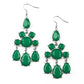 Afterglow Glamour - Green - Paparazzi Earring Image
